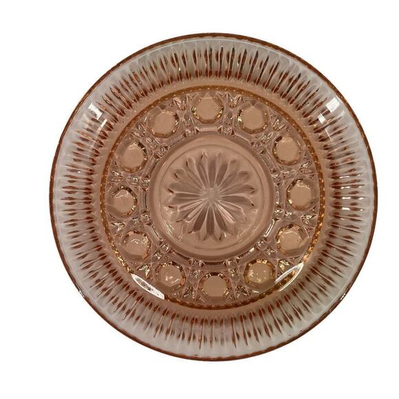 Vintage Indiana Glass Windsor Pink Bread & Butter Plate Dessert Dish - Picture 1 of 5